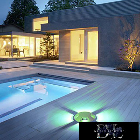 UNIVERSO Taposólámpa LED 8w zöld IP67 szürke Ø105x130mm