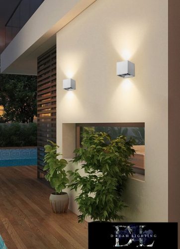 UNIVERSO fali lámpa LED 12w 1000lm 3000k IP55 100×100×100mm szürke