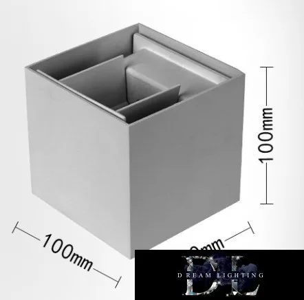 UNIVERSO fali lámpa LED 12w 1000lm 3000k IP55 100×100×100mm szürke