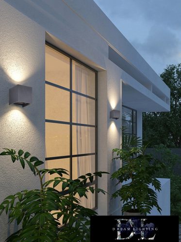 UNIVERSO fali lámpa LED 12w 1000lm 3000k IP55 100×100×100mm fekete