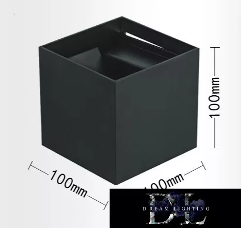 UNIVERSO fali lámpa LED 12w 1000lm 6500k IP55 100×100×100mm fekete