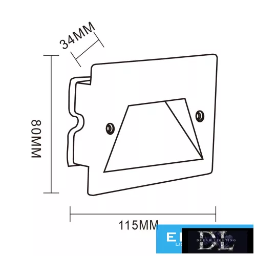 UNIVERSO Lábazati süllyesztett LED lámpa 3w 150lm CCT.kap IP65 Fehér 120x85x35mm
