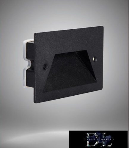 UNIVERSO Lábazati süllyesztett LED lámpa PIR-vel 3w 150lm 6000k IP65 fekete 115x80x34mm