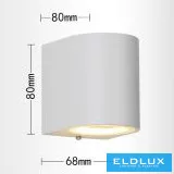 UNIVERSO fali lámpa 1×GU10 IP65 68×80×80mm fehér