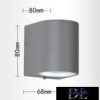 UNIVERSO fali lámpa 1×GU10 IP65 68×80×80mm szürke