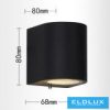 UNIVERSO fali lámpa 1×GU10 IP65 68×80×80mm fekete