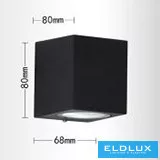 UNIVERSO fali lámpa 1×GU10 IP65 68×80×80mm fekete