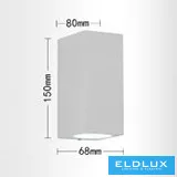 UNIVERSO fali lámpa 2×GU10 IP65 68×80×150mm fehér