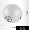 UNIVERSO fali lámpa LED 10w 1200lm 4000k IP65 ∅105×75mm fehér