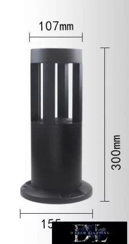 UNIVERSO kerti lámpa COB LED 12w 600lm 6500k IP65 ∅94/∅105×300mm fekete