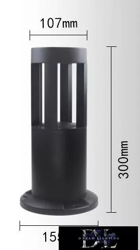 UNIVERSO kerti lámpa COB LED 12w 600lm 4000k IP65 ∅94/∅105×300mm fekete