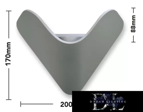 UNIVERSO fali lámpa LED 12w 1000lm 3000k IP65 200×170×88mm szürke