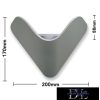 UNIVERSO fali lámpa LED 12w 1000lm 6500k IP65 200×170×88mm szürke