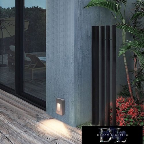 UNIVERSO Lábazati LED lámpatest 12w 1000lm 4000k 120° IP65 szürke 160x90x36mm
