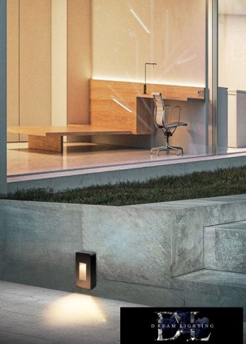 UNIVERSO Lábazati LED lámpatest 12w 1000lm 3000k 120° IP65 fekete 160x90x36mm