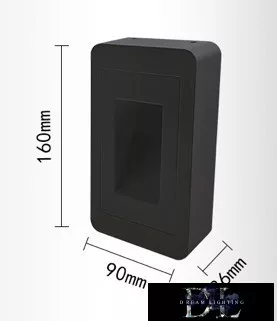 UNIVERSO Lábazati LED lámpatest 12w 1000lm 3000k 120° IP65 fekete 160x90x36mm