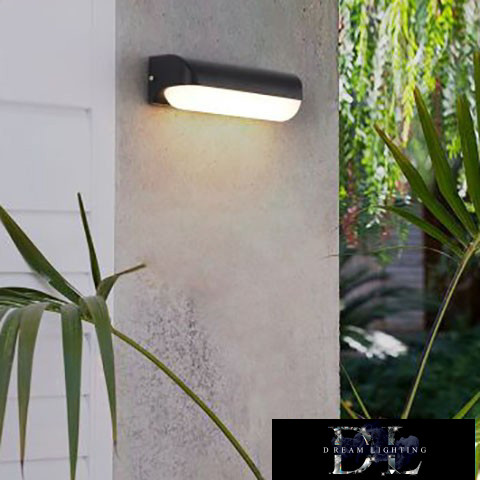 UNIVERSO Kültéri fali lámpa 12w 1200lm 3000k 180° IP65 262×67×98mm fekete