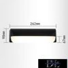 UNIVERSO Kültéri fali lámpa 12w 1200lm 4000k 180° IP65 262×67×98mm fekete