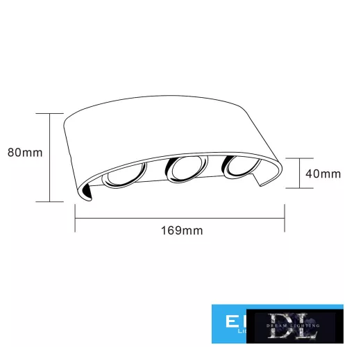 UNIVERSO Kültéri fali lámpaa LED 16w 1300lm CCT.kap IP65 Szürke 169×80×40mm