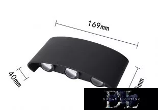 UNIVERSO fali lámpa LED 16w 1300lm 4000k IP65 169×80×40mm fekete