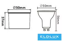UNIVERSO LED spot helyettesítheti a GU10 7w 540lm 6500k RA90 27° IP20 Fekete D50x56mm