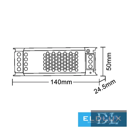 UNIVERSO Slim fémházas tápegység 12V 100W 8.33A IP20 140x50x24.5mm 