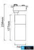 UNIVERSO Egyfázisú sínhez lámpa 15w 1270lm CCT.kap 38°  IP20 Fehér D74x238mm