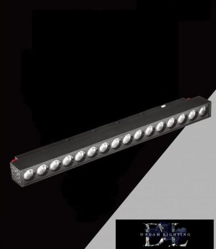 UNIVERSO Mágneses sínbe szerelhető spot Lámpa DC:48V 18W 1620LM 3000K RA90 IP20 300x45x24mm Fekete