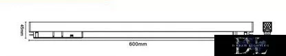 UNIVERSO Mágneses sínbe szerelhető spot Lámpa DC:48V 24W 2160LM 3000K RA90 IP20 600x45x24mm Fekete