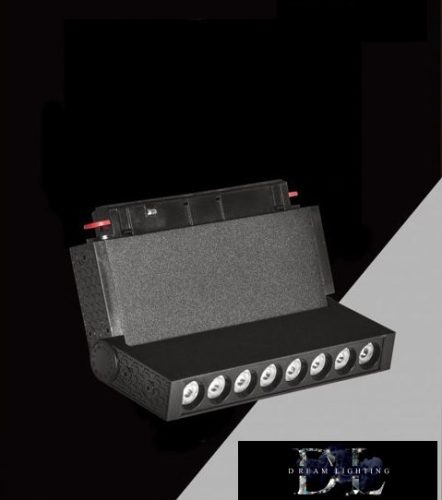 UNIVERSO Mágneses sínbe szerelhető spot Lámpa DC:48V 10W 800LM 4000K RA90 IP20 300x45x24mm Fekete