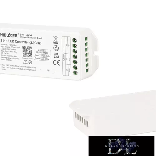 MIBOXER 2in1 RF 2.4G SIMA/CCT LED Szalaghoz Vezérlő DC:12-48V Max:20A