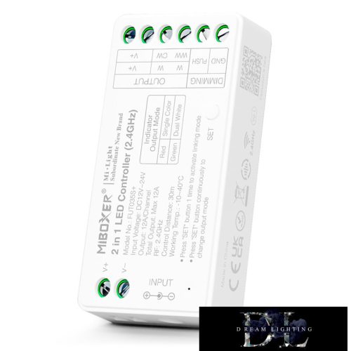 MIBOXER 2in1 RF 2.4G SIMA/CCT LED Szalaghoz Vezérlő DC:12-24V Max:12A
