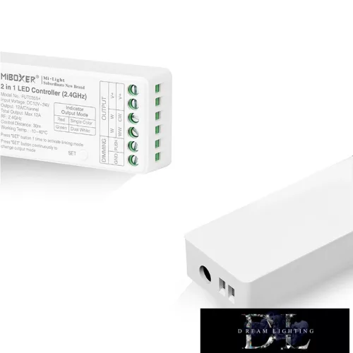 MIBOXER 2in1 RF 2.4G SIMA/CCT LED Szalaghoz Vezérlő DC:12-24V Max:12A