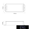 MIBOXER RF 2.4G RGB LED Szalaghoz Vezérlő DC:12-36V Max:20A 10A/CH