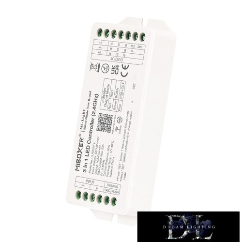 MIBOXER 3in1 RF 2.4G RGB/RGBW/RGB-CCT LED Szalaghoz Vezérlő DC:12-48V Max:20A