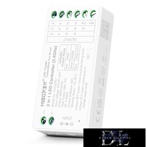 MIBOXER 3in1 RF 2.4G RGB/RGBW/RGB-CCT LED Szalaghoz Vezérlő DC:12-24V Max:12A