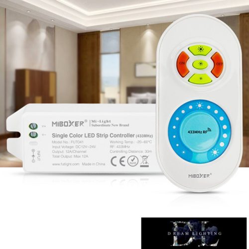 MIBOXER RF SIMA LED Szalaghoz Vezérlő+távirányító DC:12-24V Max:12A