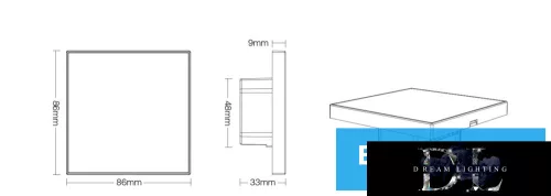 MIBOXER RF 2.4G RGBW LED Szalaghoz Fali Távirányító 4 Zónás AC:230v
