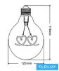 UNIVERSO Filamentes design LED izzó - Heart G125 4w 320lm 2500k D125x175mm
