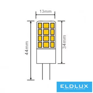 UNIVERSO LED fényforrás G4 12v 3W 360lm 3000K