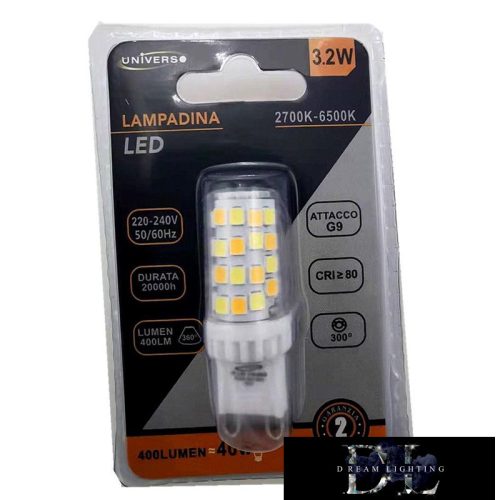 UNIVERSO G9 LED izzó 52D 3.2w 400lm CCT