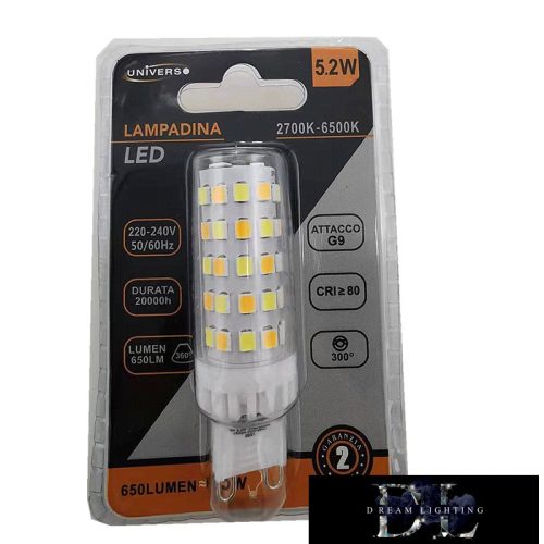 UNIVERSO G9 LED izzó 64D 5.2w 650lm CCT