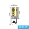 UNIVERSO LED izzó dimmelhető G9 4W 400lm 3000K CRI≥80 Ø16x50mm