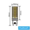 UNIVERSO LED izzó G9 7W 820lm 3000K CRI≥80 Ø19x68mm