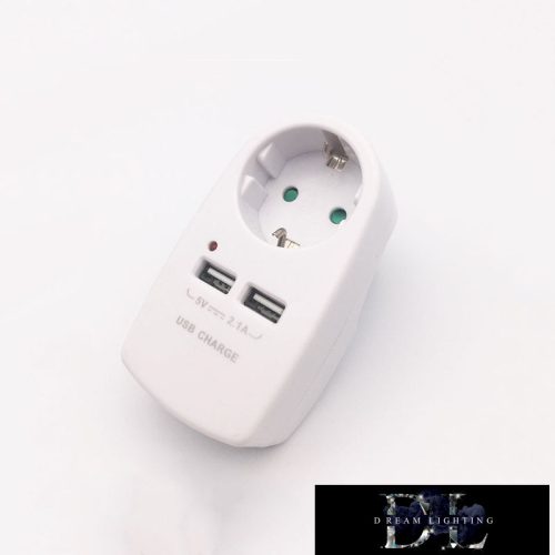 ELDLUX Elosztó 1x type F + 2x USB type A IP20