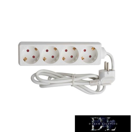 ELDLUX Hosszabbító 4 aljzat 3m x 1.5㎟ IP20 fehér