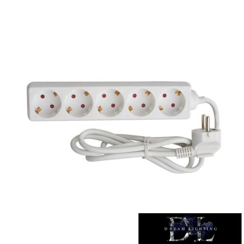 ELDLUX Hosszabbító 5 aljzat 3m x 1.5㎟ IP20 fehér