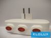 ELDLUX Elosztó 3x type F kapcsolóval IP20