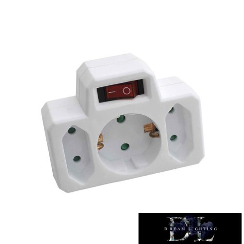 ELDLUX Elosztó 1x type F + 2x type C kapcsolóval IP20