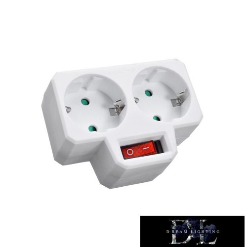 ELDLUX Elosztó 2x type F kapcsolóval IP20